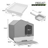 LunaLulinlk grey closed large litter box with drawer tray and litter mat - 3 of 4