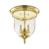 Livex Lighting Legacy 3 - Light Flush Mount in  Polished Brass - 3 of 4