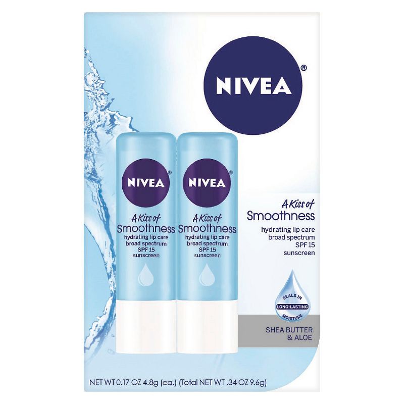 NIVEA Smoothness Lip Balm Dual Pack, 1 of 2