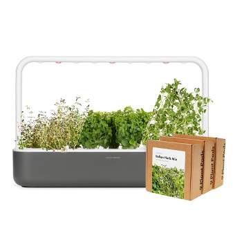 Click & Grow Indoor Italian Herb Gardening Kit, Smart Garden 9 with Grow Light and 36 Plant Pods