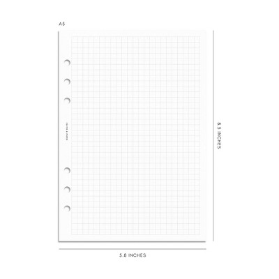 Cloth & Paper A5 Graph Note Planner Inserts