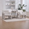 Okak Minimalist Casual Chenille Single Accent Chair with Armrests & Comfortable Pad,Upholstered Armchair for Living Room,Bedroom,Office - 3 of 4