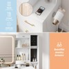 White Makeup Vanity Set with Mirror & Lights ¨C 5-Drawer Dressing Table with Stool & Power Outlet for Bedroom - 4 of 4
