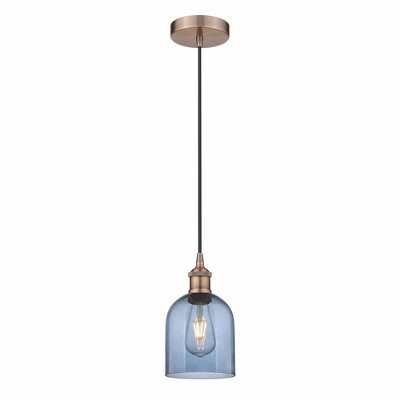 Bella - 1 Light Cord Hung Mini Pendant In Industrial Style-9.5 Inches Tall and 5.5 Inches Wide