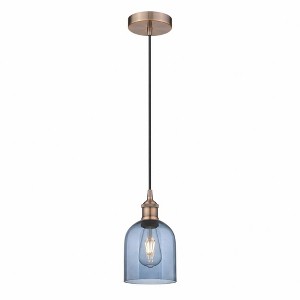 Bella - 1 Light Cord Hung Mini Pendant In Industrial Style-9.5 Inches Tall and 5.5 Inches Wide - 1 of 1