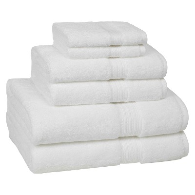 6pc Signature Solid Bath Towel Set Dark Brown - Cassadecor