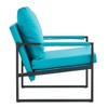 Upholstered Armchair With Metal Frame PU Leather Accent Arm Chair Modern Sofa Chairs Extra-Thick Padded Backrest And Seat For Home - 2 of 4