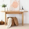 60" Modern Console Table Oval Console Table With Solid Wood Arched Legs Narrow Entryway Table-Tanpinhause - 2 of 4