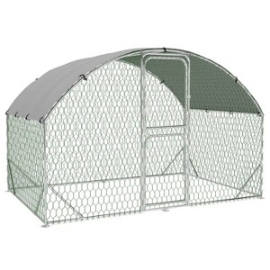 GustoWave  Metal Chicken Coop with Cover  Large Walk-in Chicken Runs with ribs - 1 of 4