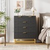 Nasitip 5 Drawer Dresser for Bedroom, Modern Chest with Gold Metal Base & Handles, Storage Cabinet for Closet, Living Room - 4 of 4