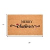 HomeRoots 17" X 29" Brown And Black Christmas Merry Christmas Outdoor Coir Door Mat - 3 of 3