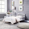 Yinvani White Solid Wood Baby Crib with Double Safety Guardrails - 4 of 4