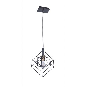 Artcraft Lighting Artistry 1 - Light Pendant in  Matte Black/Harvest Brass - 1 of 2