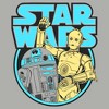 Men's Star Wars: A New Hope C-3PO and R2-D2 Blue Logo T-Shirt - 2 of 3