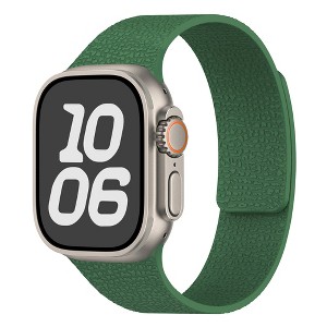 HTUTWOO Litchi-Textured Apple Watch Band, Magnetic Silicone Strap 38/40/41/42/44/45/46/49mm for iWatch Series 11 10 9 8 7 6 5 4 3 2 1 SE Ultra - 1 of 4