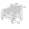 TiramisuBest Beautiful Blush Pink One Arm Chair Morgan Fabric 1pc Chair Pillow Soft Cushion Wood Legs Living Room Furniture - 4 of 4