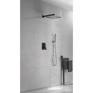 PAGED Shower Head with Handheld Modern Shower Faucet Set with Self-cleaning Silicone Nozzle for Rest Room - 1 of 4