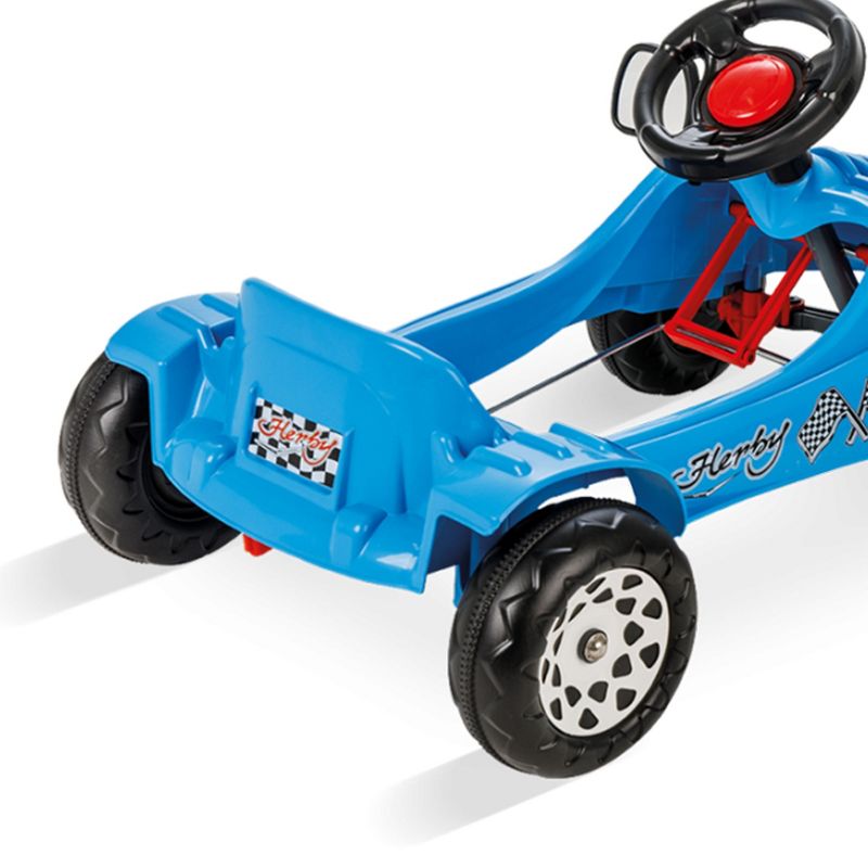 Pilsan 07 302B Herby Ride On Kids Toy Pedal Car with Removable Steering Wheel, Moving Mirrors, and Horn for Ages 3 and Up, 77 Pound Capacity, Blue, 4 of 6