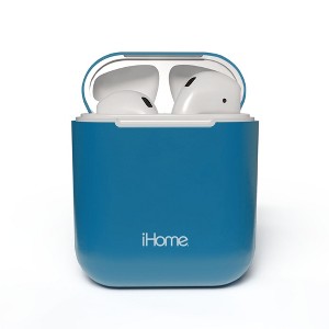 iHome AirPods Case Cover for AirPods Gen 1 & 2, Soft Touch Silicone, Shock Resistant, Easy Installation, Aqua - 1 of 4