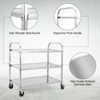 3 Tier Stainless Steel Utility Cart, Heavy Duty Trolley Rolling Cart with Handle and Locking Wheels - 4 of 4