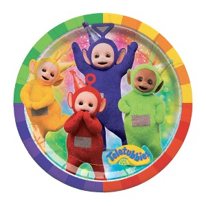 Treasures Gifted Teletubbies Dinner Plates 9in - Disposable Paper Plates - Teletubbies Birthday Party Supplies - 1 of 4