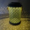 Alpine Corporation 10" Solar Hanging Green LED Indoor Outdoor Decorative Lantern Off-White: Iron Material, AA Battery Powered - 3 of 3
