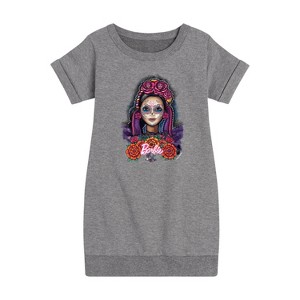 Barbie Hispanic Heritage Month Graphic Short Sleeve Fleece Dress - Heather Grey - 3T - 1 of 3