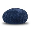NicBex Faux Fur Bean Bag Chair,3/5 Ft Plush Floor Chair for Kids and Adults with Removable Cover,Filled with Shredded and Memory Foam,Red - 2 of 4