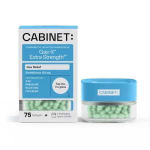 Cabinet Health Gas Relief Extra Strength Refillable Glass Bottle - 75ct - 1 of 4