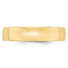 Black Bow Jewelry 2mm to 6mm 14K Yellow Gold Lightweight Domed Comfort Fit Band - 2 of 4