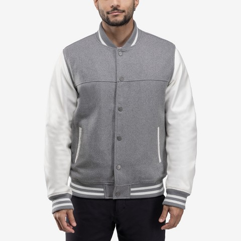 X RAY Men's Wool Varsity Bomber Jacket in NAVY/NAVY Size L