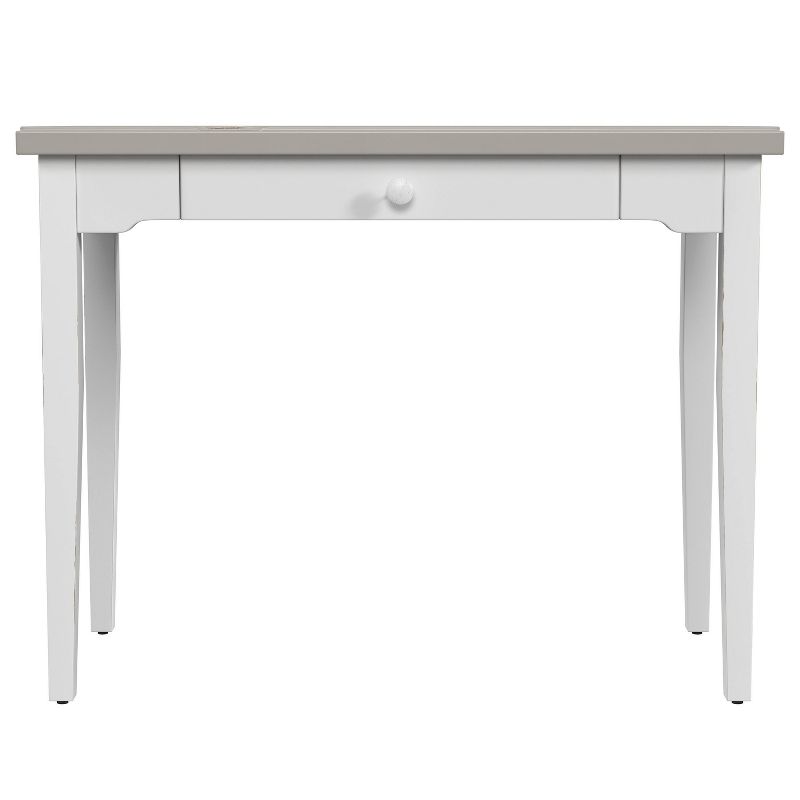 Hillsdale Furniture Clarion Wood Single Drawer Desk Sea White with Distressed Gray Top, 4 of 11
