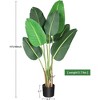 4/5/6ft Artificial Plants Indoor - Premium Simulated Silk Fabric(1pack or 2pack) - 2 of 4