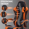 NicBex 360°Swivel Gaming Chair Office Chairs with Wheels,Reclining Back,Adjustable Seat Height&Footrest,Ergonomics Video Game Chairs,300lbs Max - 4 of 4