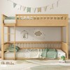 Twin XL/Full XL/Queen Over Queen Bunk Bed with Ladder and Guardrails, Convertible into Two Separate Beds, White/Natural - ModernLuxe - 2 of 4