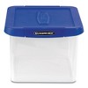 Bankers Box Heavy Duty Plastic File Storage, Letter/Legal Files, 14" x 17.38" x 10.5", Clear/Blue - 3 of 4