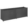 vidaXL Planter Outdoor Patio Raised Garden Bed Flower Box Solid Wood Pine White 2 pcs - 2 of 4