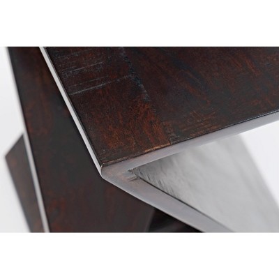 Jasper Espresso 16'' Square Solid Wood & Metal End Table
