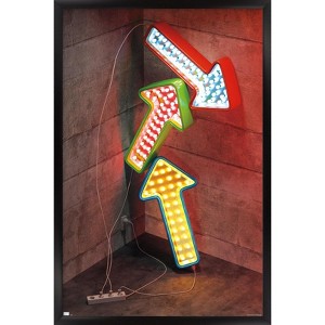 Trends International Three Illuminated Arrows Framed Wall Poster Prints - 1 of 4