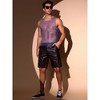 INSPIRE CHIC Men's Shiny Mesh Rave Sheer Sleeveless Metallic Sparkly Tank Top - 4 of 4