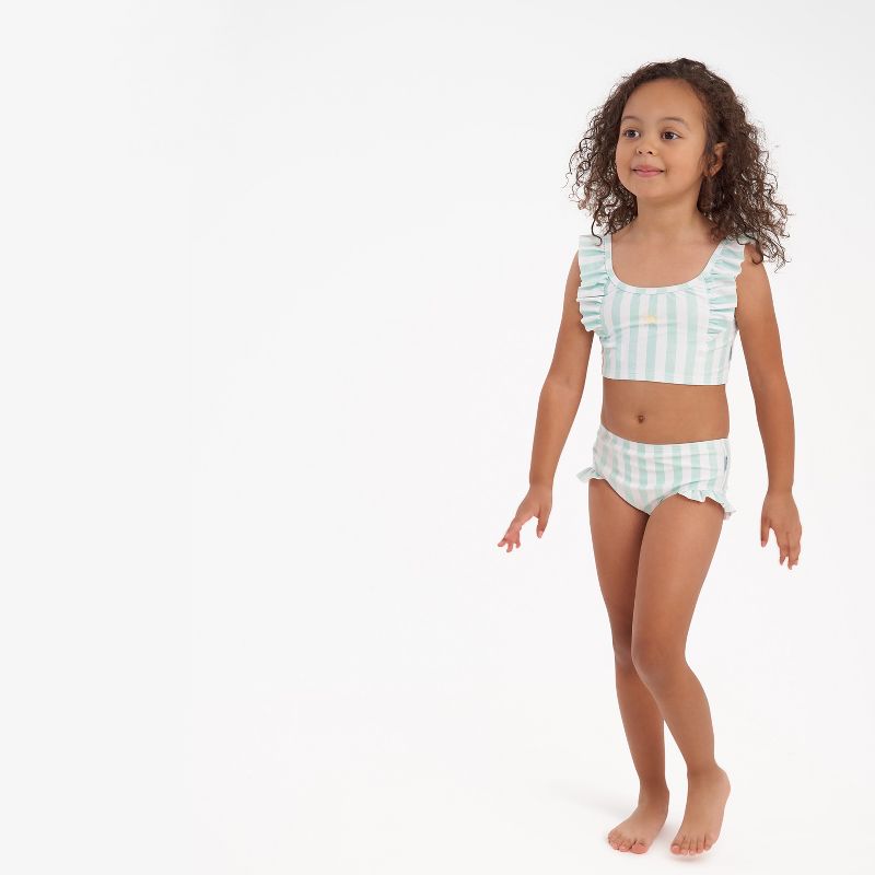 Gerber Toddler Girls' Swimsuit - 2-Piece, 3 of 10