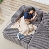 KWPZQEB 87" Sectional Lounge Chaise, Cloud Plush Loveseat, Corduroy Upholstered Boneless Sofa Bed with Deep Seat & 2 Pillows, No Assembly Required - 4 of 4