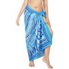 LA LEELA Women's Beachwear Sarong Coverups Bikini Skirt Swimsuit Swim Cover Up Summer Wraps Swimwear Beach Wrap Skirts for Women One Size Stripes Blue - 2 of 4