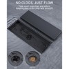 YAWWALK Luxury Black Linear Shower Drain with Removable Cover, 11.81" x 4.33", Rectangle - 4 of 4
