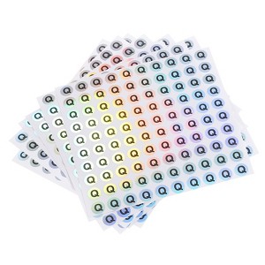 Unique Bargains Laser Capital Alphabet Round Self-Adhesive Reflective Letter Stickers 10 Pcs - 1 of 3