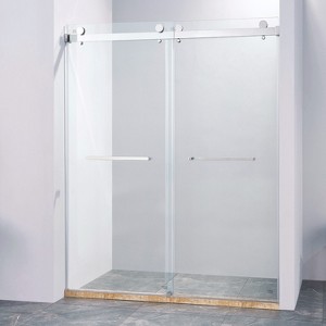 NicBex Shower Door Semi-Frame Single Sliding Shower Doors with 5/16" (8mm) Thick SGCC Clear Tempered Glass and 304 Stainless Steel - 1 of 4