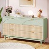Hommoo 55 Inches Long 6 Drawer Double Dresser Green - 4 of 4