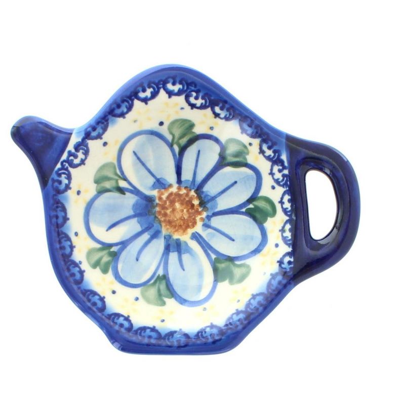Blue Rose Polish Pottery 324 Vena Tea Bag Holder, 2 of 3