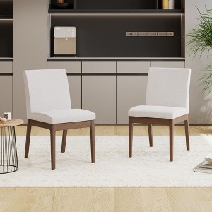 NicBex  Set of 2 Modern Dining Chairs with Comfortable Soft Cushion and Wood Legs,Upholstered Armless Chairs for Kitchen,Living Room - 1 of 4