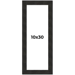 PosterPalooza | Panoramic Contemporary Black Picture Frame - UV Acrylic, Foam Board Backing, Hanging Hardware - 1 of 4